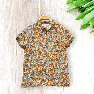 Patch Women Short Sleeve Floral Print Casual Fashion Shirt