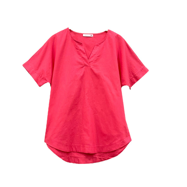 Patch Women Casual Short Sleeve V Neck Shirt