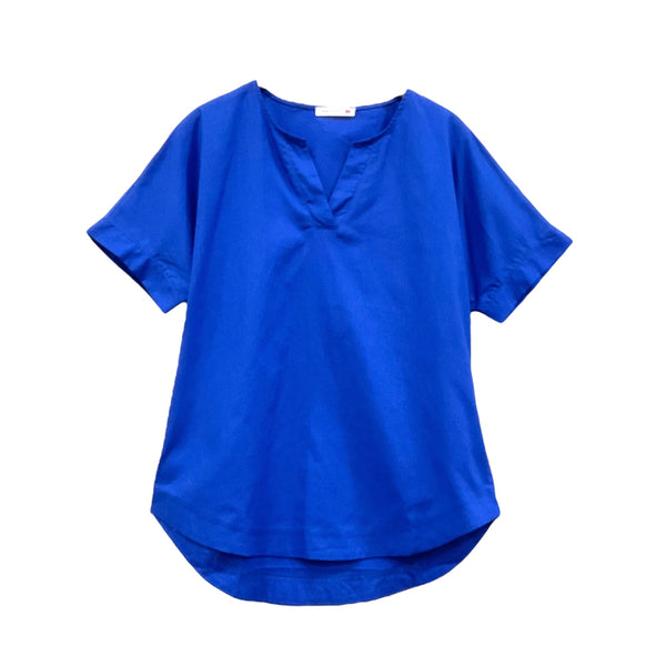 Patch Women Casual Short Sleeve V Neck Shirt