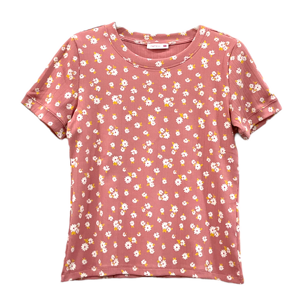 Patch Women Clothes Casual Floral Printed Short Sleeve T-Shirt