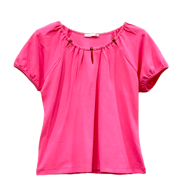 Patch Women Casual Short Sleeve Round Neck T-Shirt